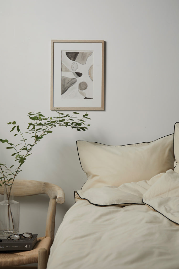 VINGA Marston OCS organic cotton bed linen, 4 pcs set - Beige