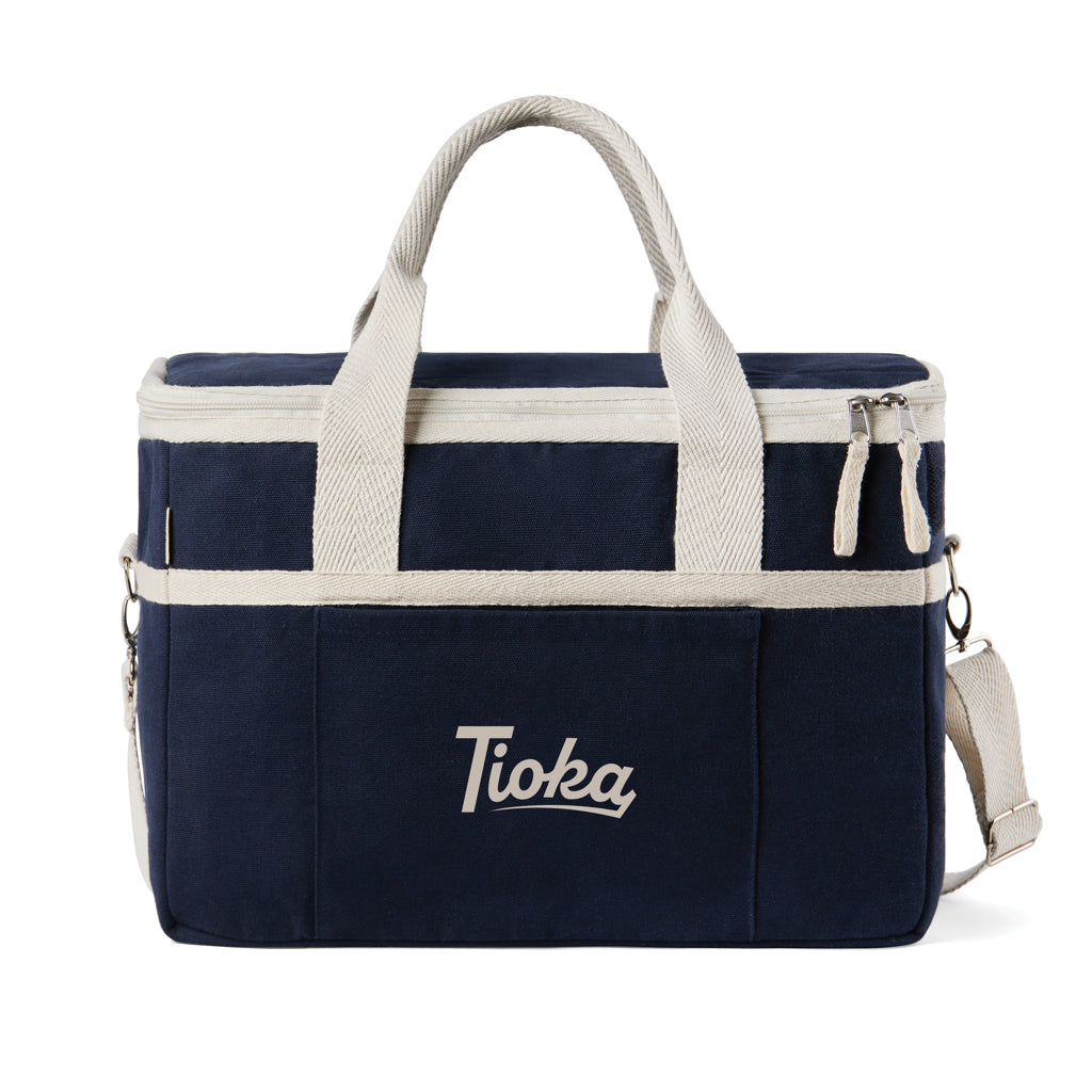 VINGA Volonne AWARE™ recycled canvas cooler basket - Blue