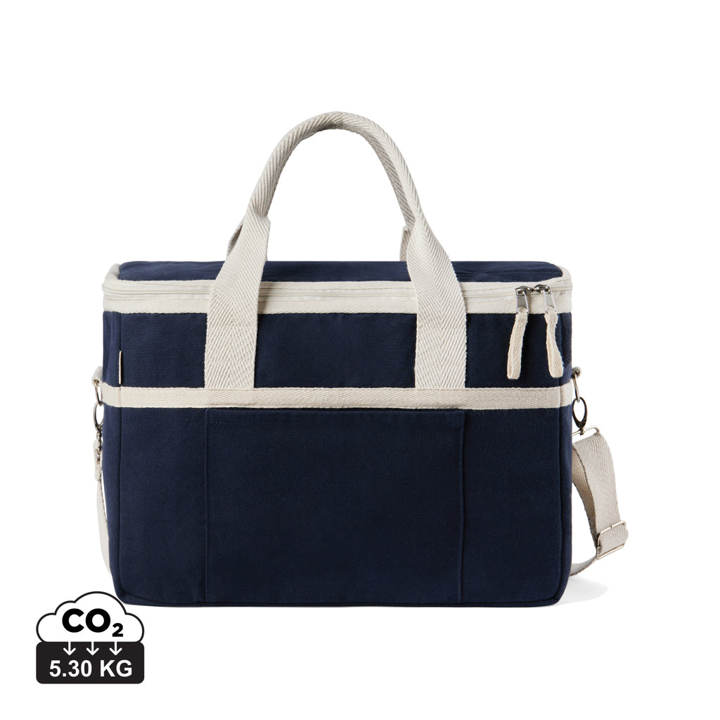 VINGA Volonne AWARE™ recycled canvas cooler basket - Blue