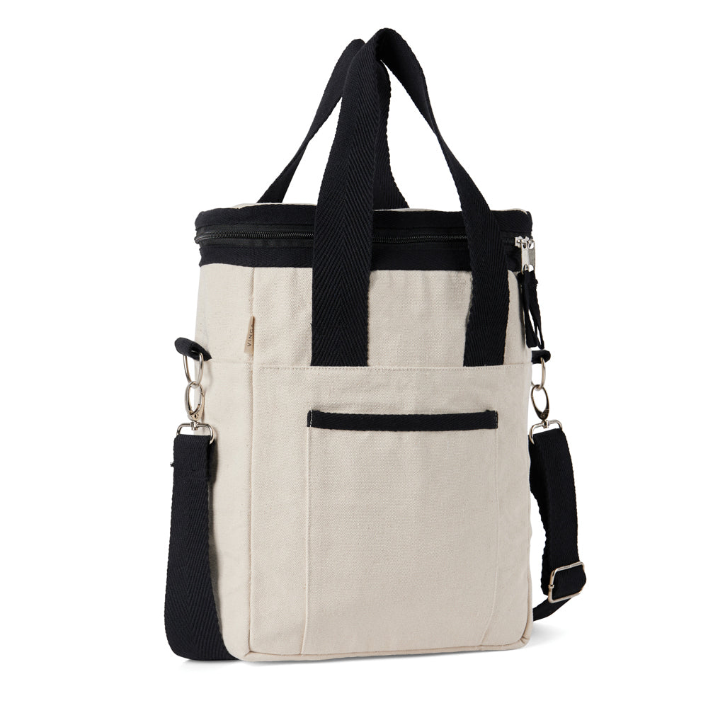 VINGA Volonne AWARE™ recycled canvas cooler tote bag - Off White