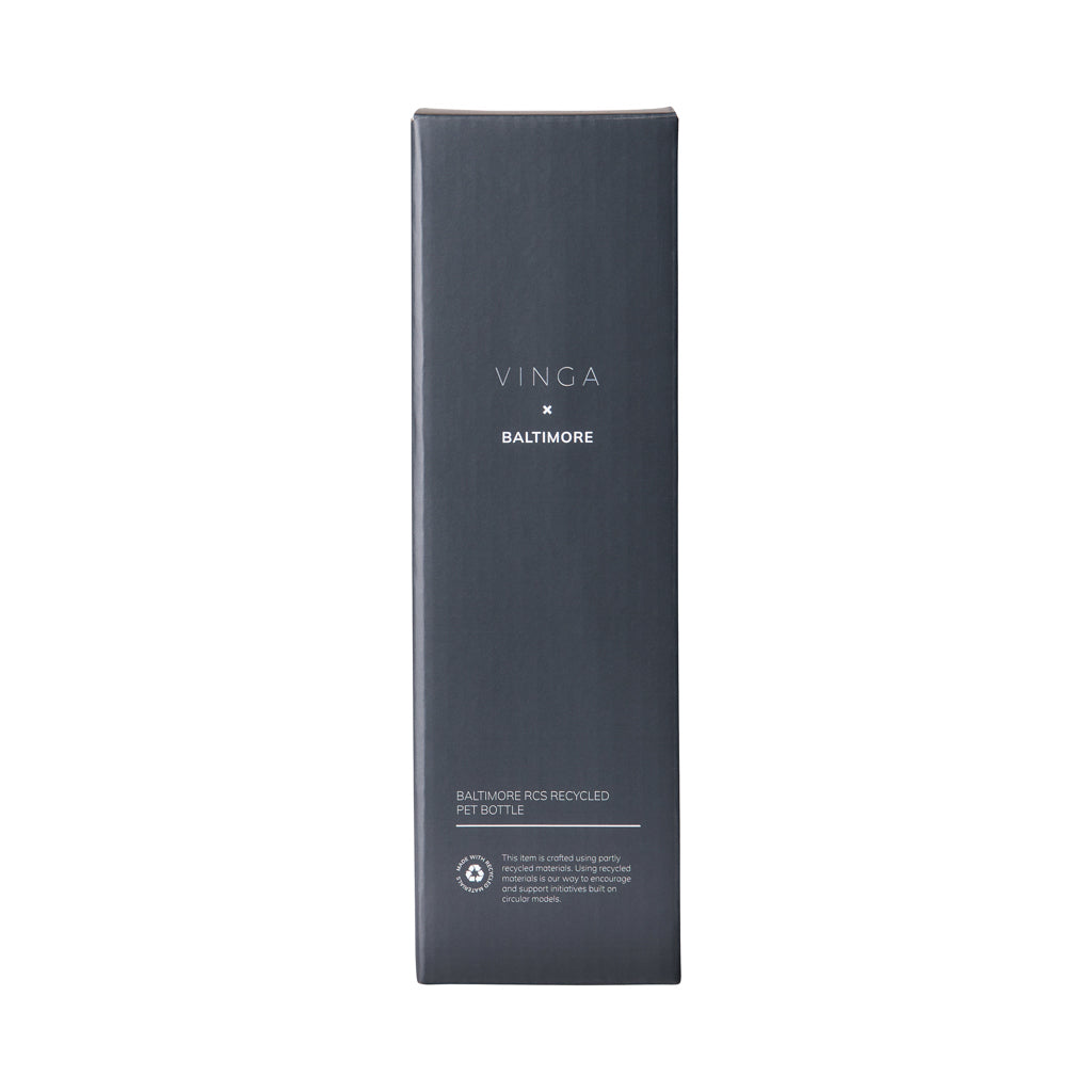 VINGA Baltimore RCS recycled SS bottle 600 ML - Black