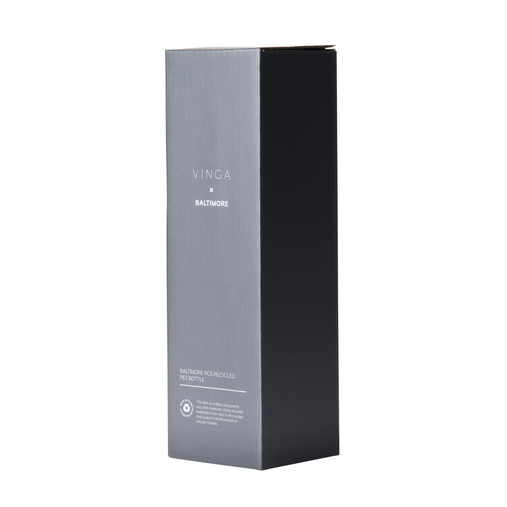 VINGA Baltimore RCS recycled SS bottle 600 ML - Black