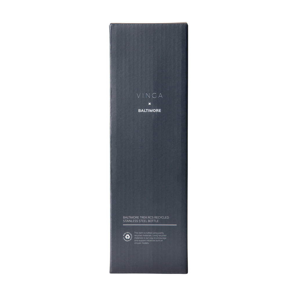 VINGA Baltimore trek RCS recycled SS bottle 600 ML - Navy
