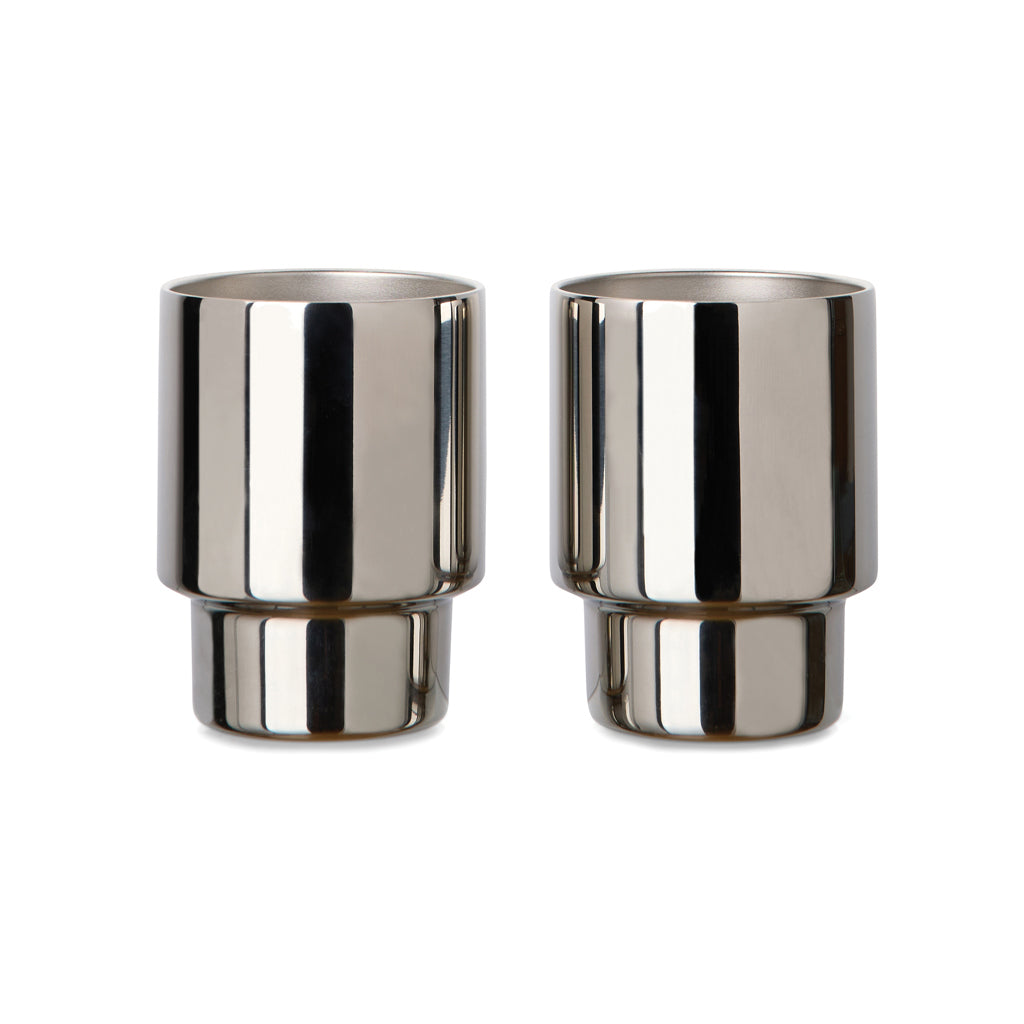VINGA Nagano RCS  recycled SS mugs, set of 2 - Reflecting