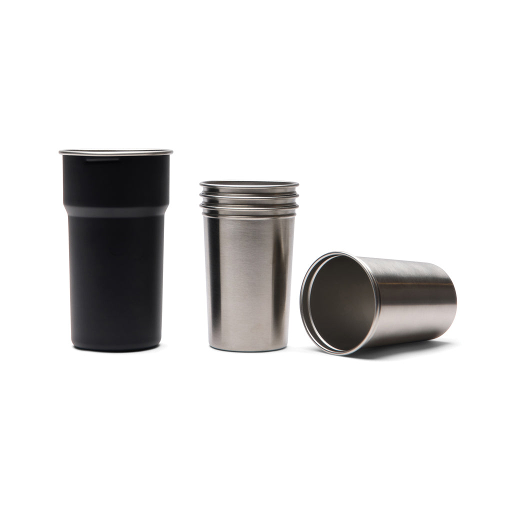 VINGA Parks RCS SS cup, 4 pcs, 250 ML - Black