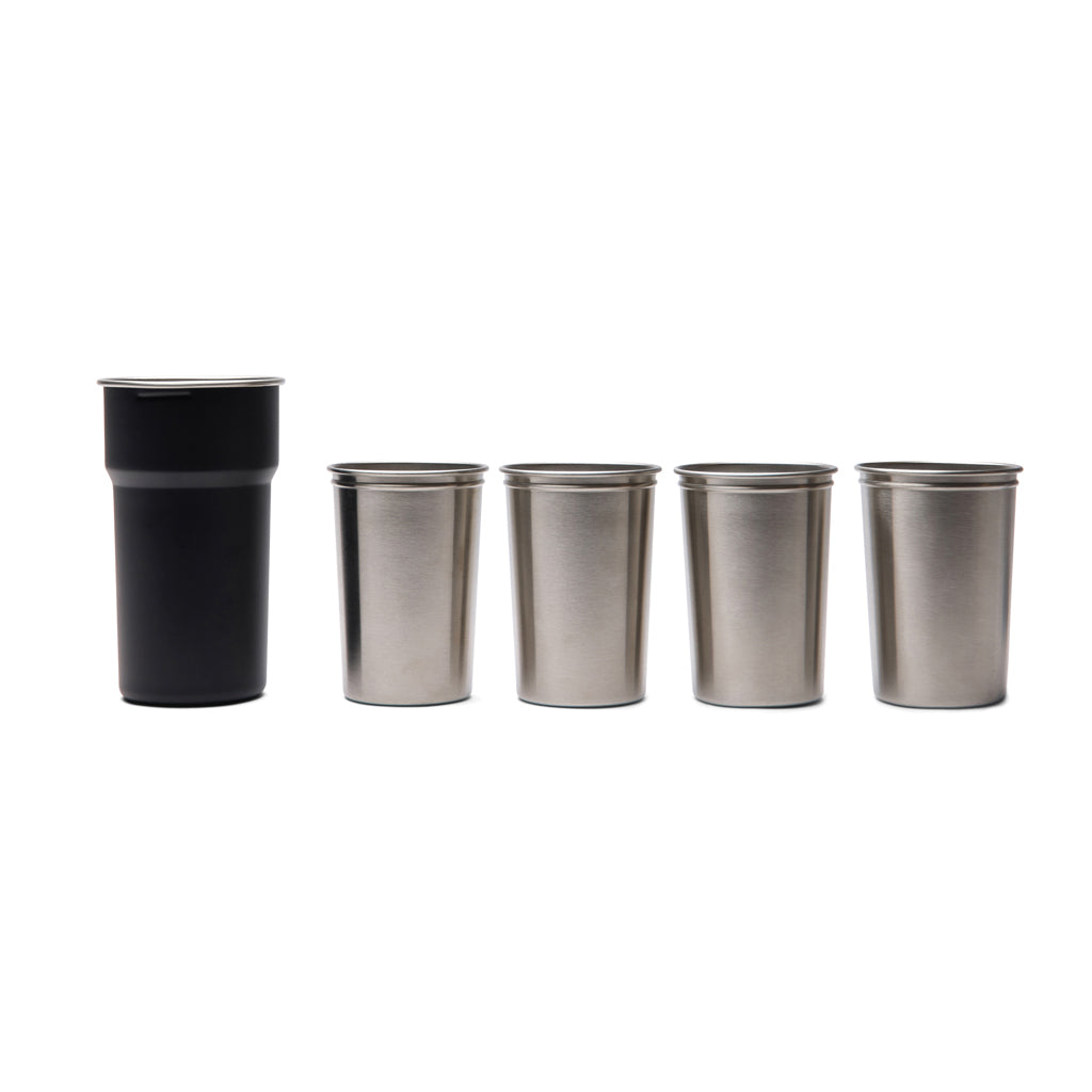 VINGA Parks RCS SS cup, 4 pcs, 250 ML - Black