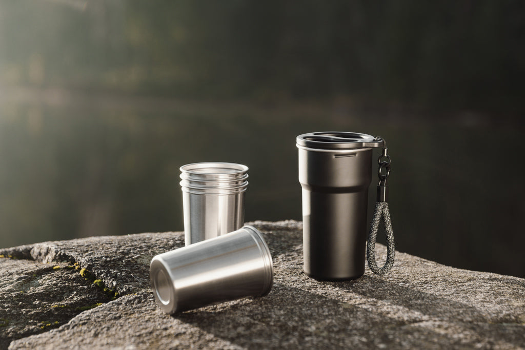 VINGA Parks RCS SS cup, 4 pcs, 250 ML - Black