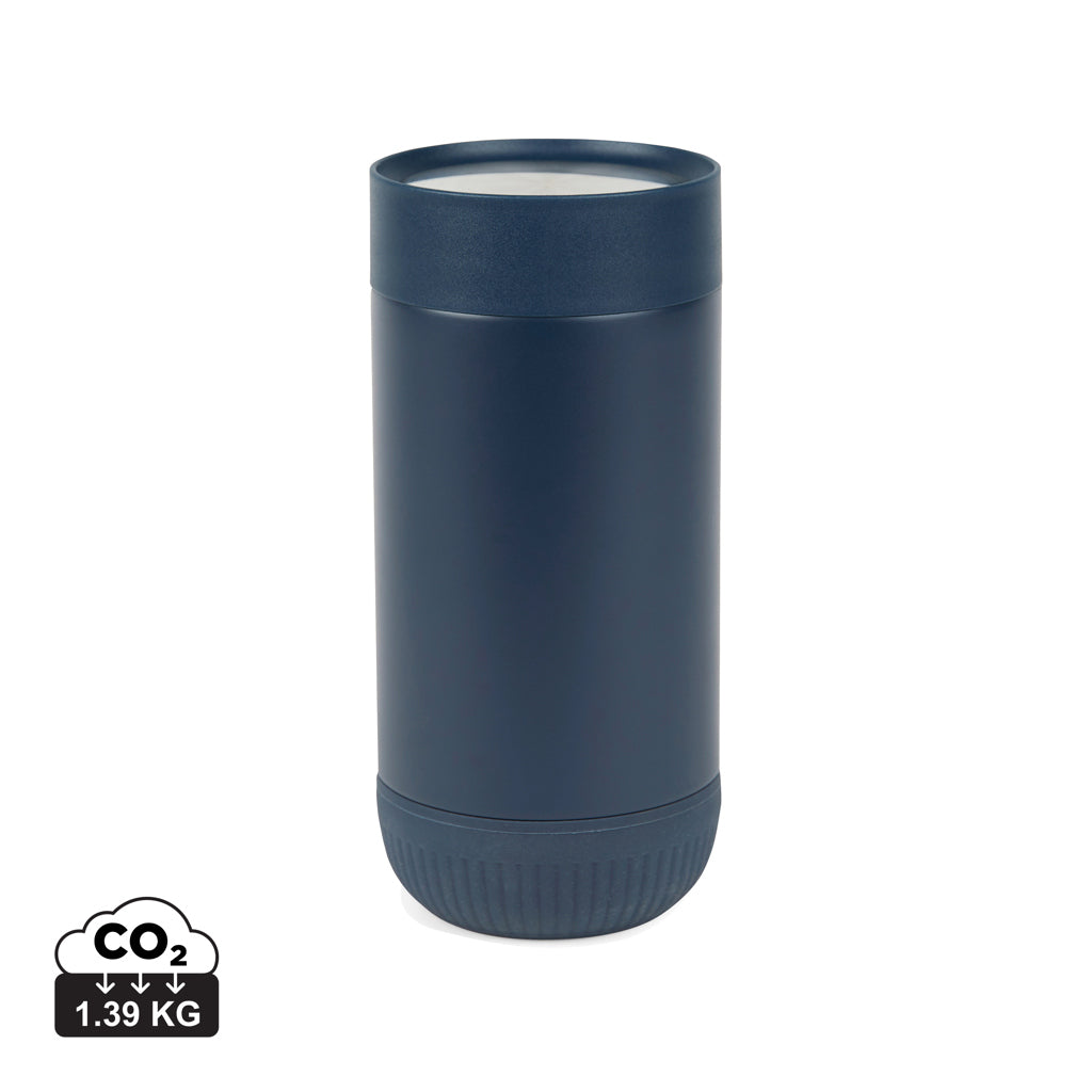 VINGA Erie RCS recycled SS push mug 350 ML - Navy