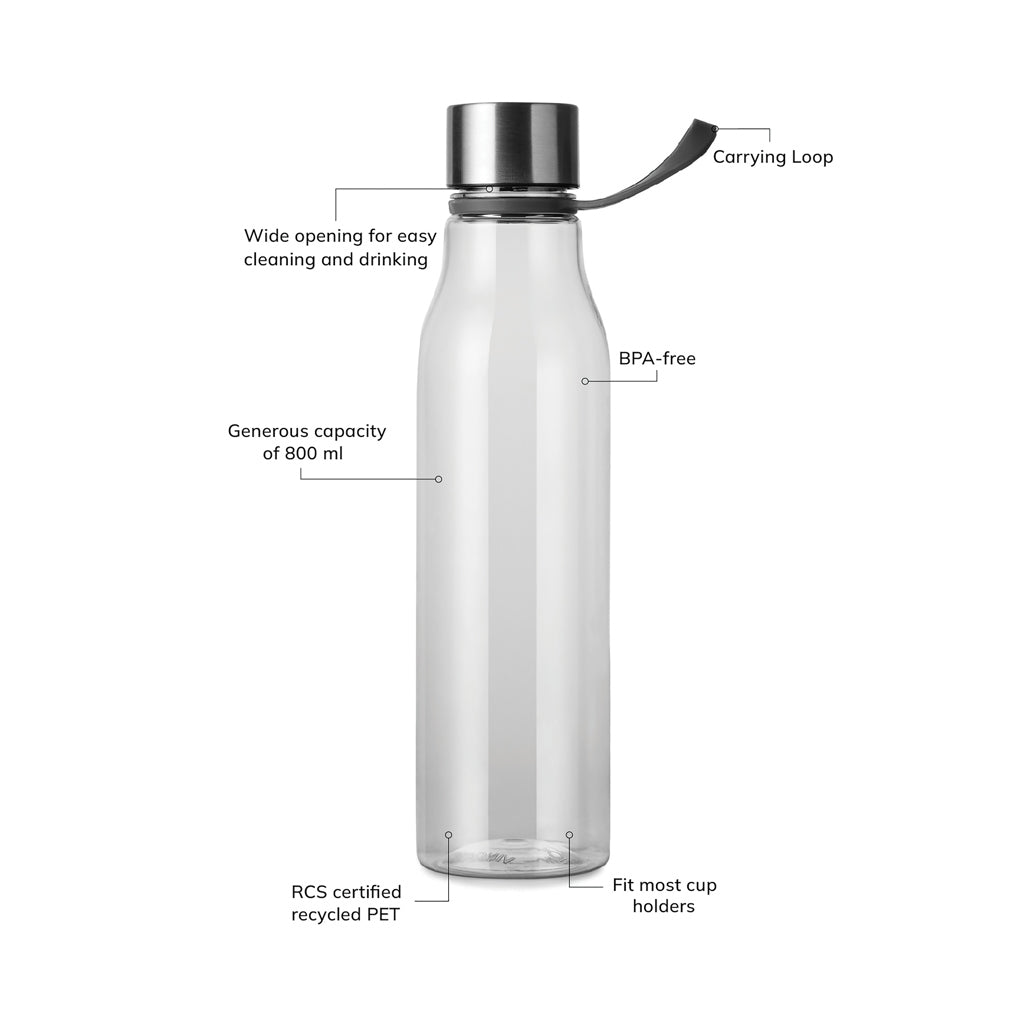 VINGA Lean RCS RPET waterbottle 800 ML - Transparent