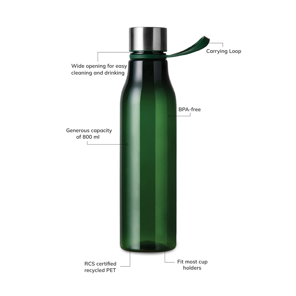 VINGA Lean RCS RPET waterbottle 800 ML - Green