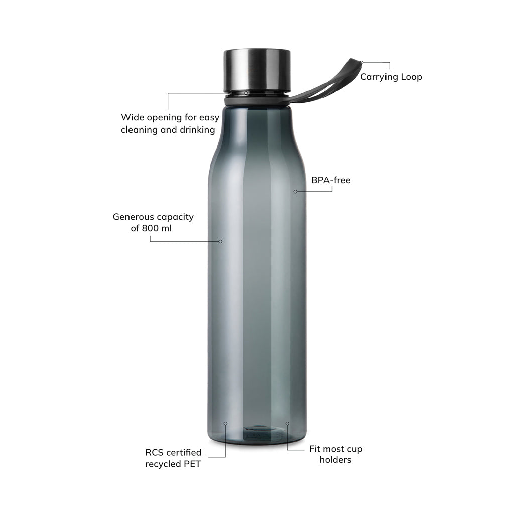 VINGA Lean RCS RPET waterbottle 800 ML - Anthracite