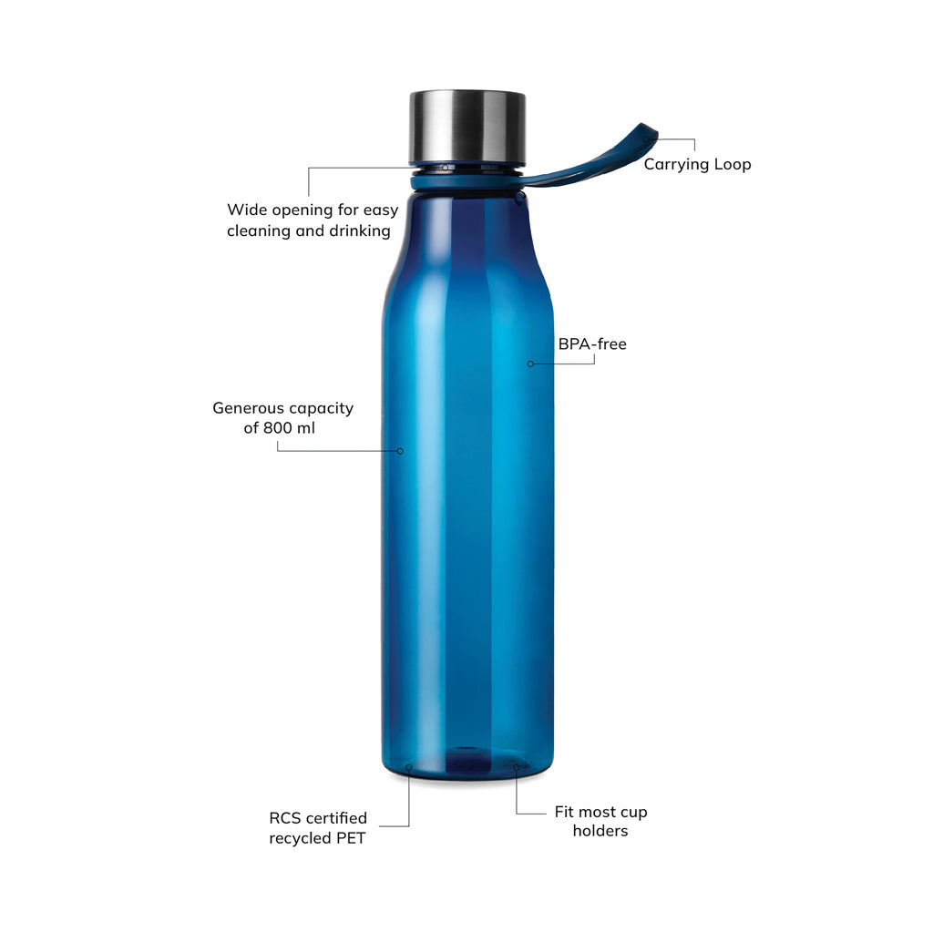 VINGA Lean RCS RPET waterbottle 800 ML - Navy