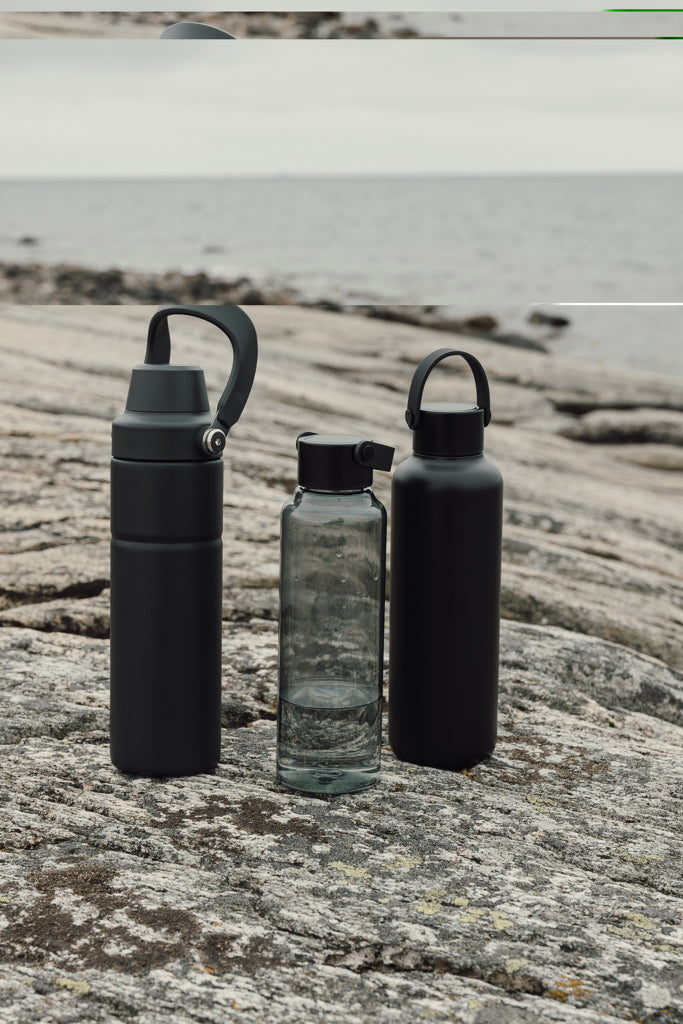 VINGA Baltimore RCS RPET bottle 550 ML - Black