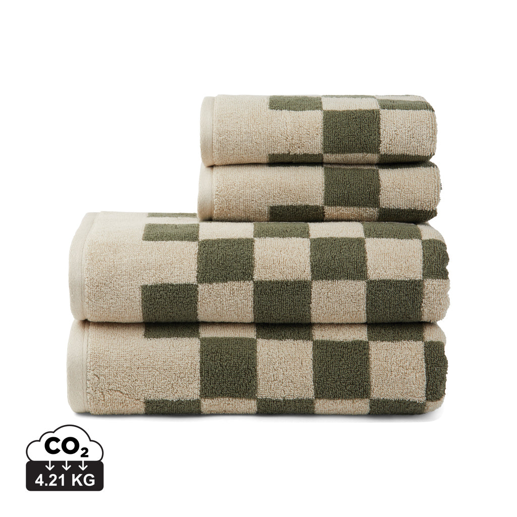 VINGA Elba OCS organic cotton towel, 4 pcs set - Green