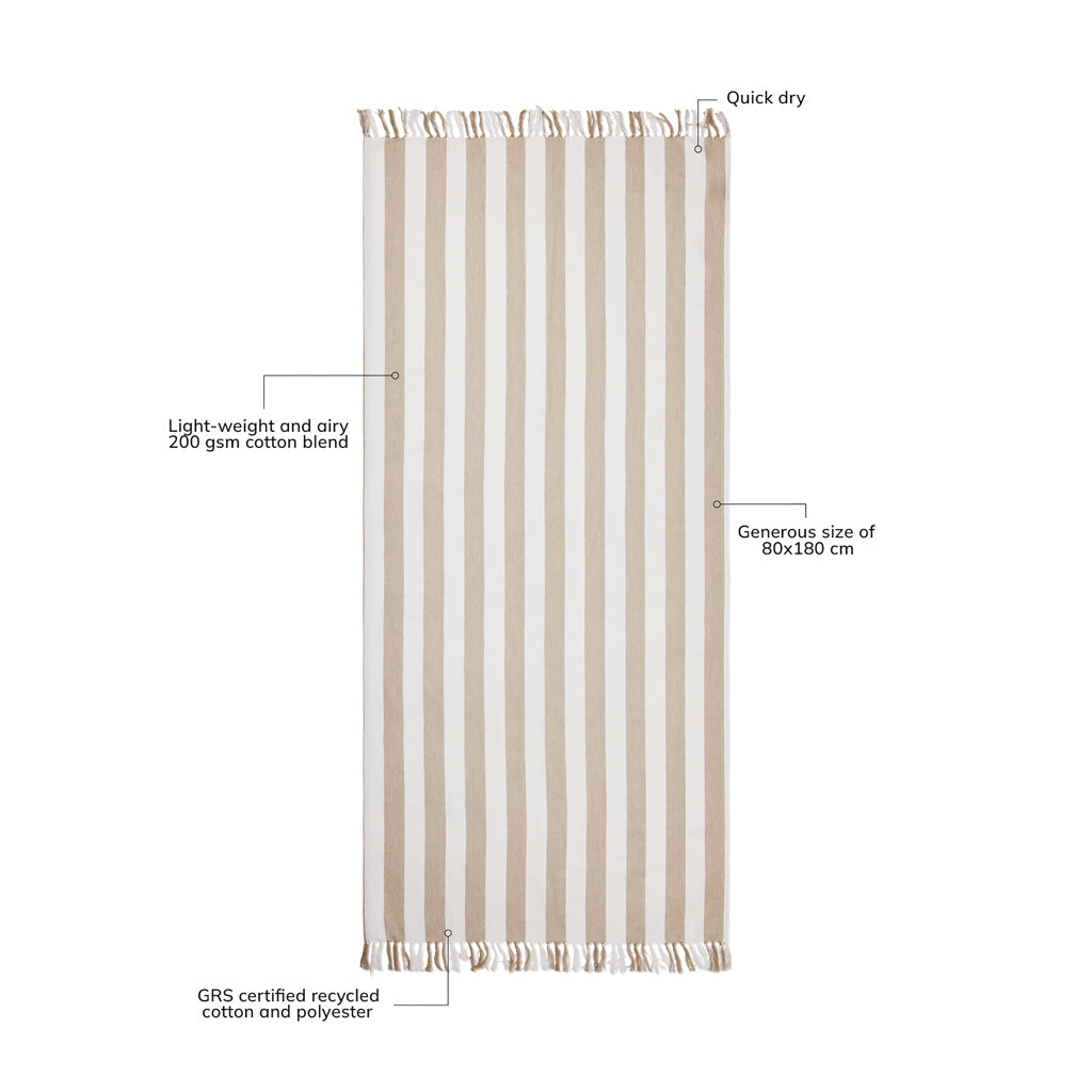 VINGA Ornos GRS hammam towel - Beige