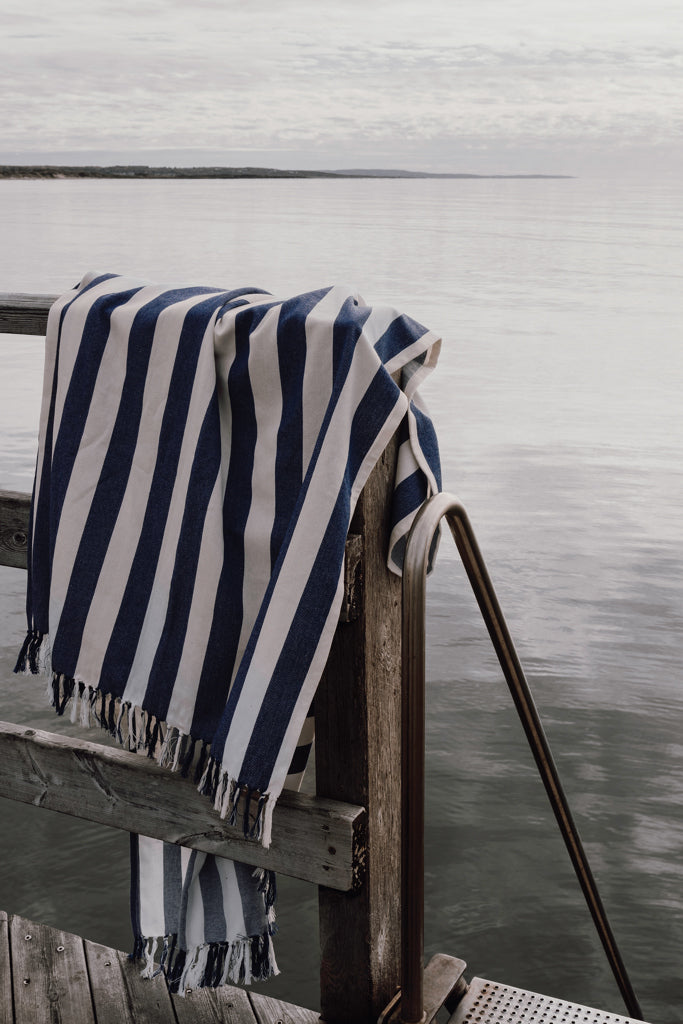 VINGA Ornos GRS hammam family towel - Blue