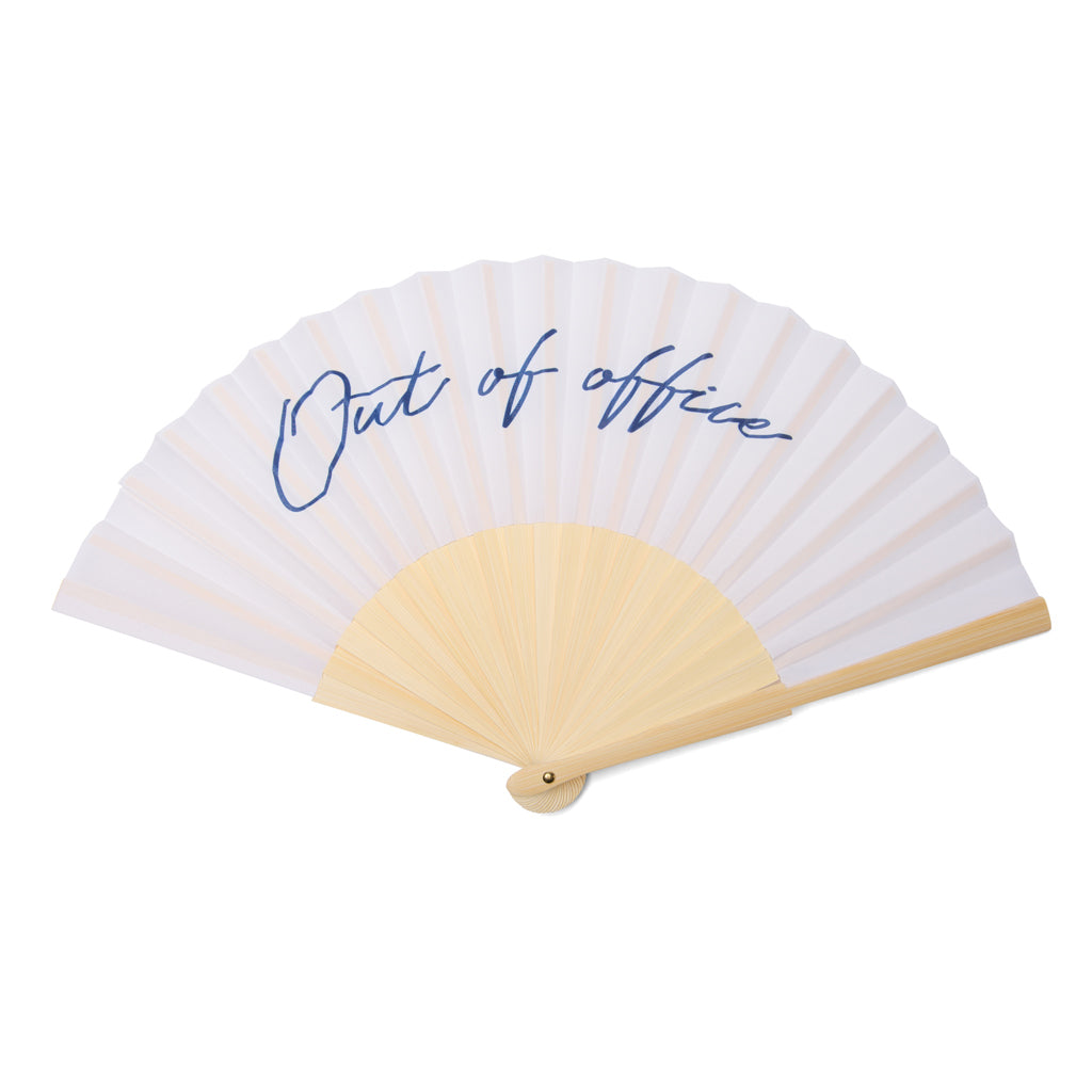 VINGA Out of office hand fan - White