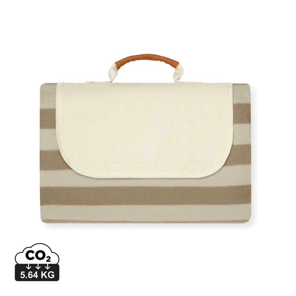 VINGA Alba GRS RPET picnic blanket medium - Brown