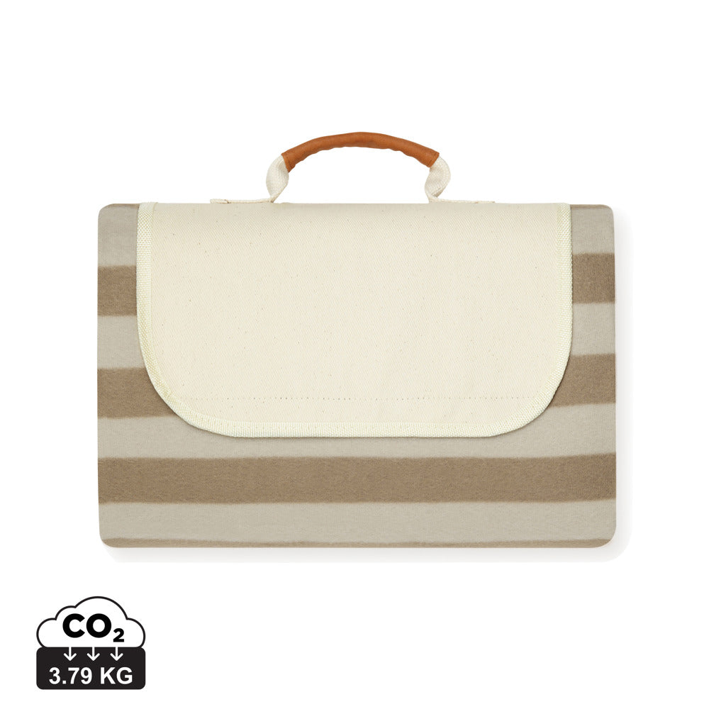 VINGA Alba GRS RPET picnic blanket medium - Brown