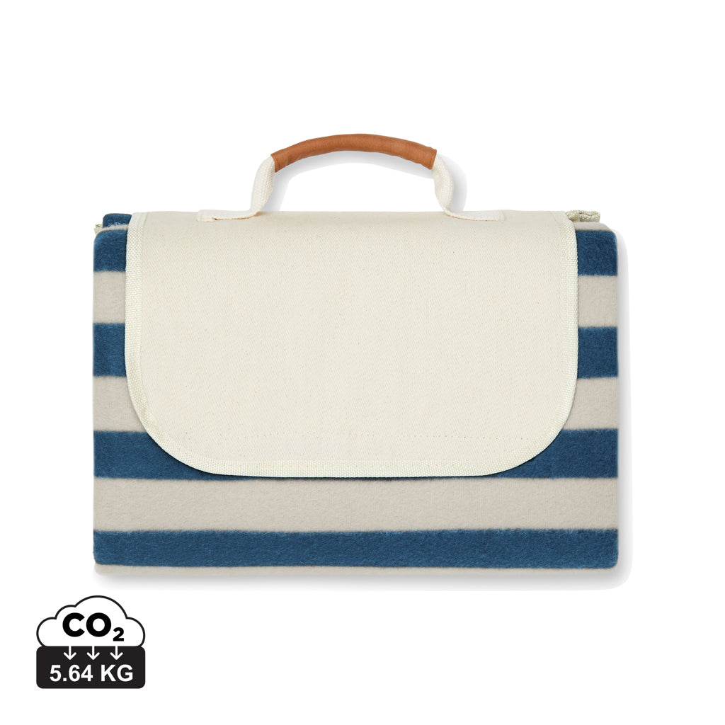 VINGA Alba GRS RPET picnic blanket medium - Navy
