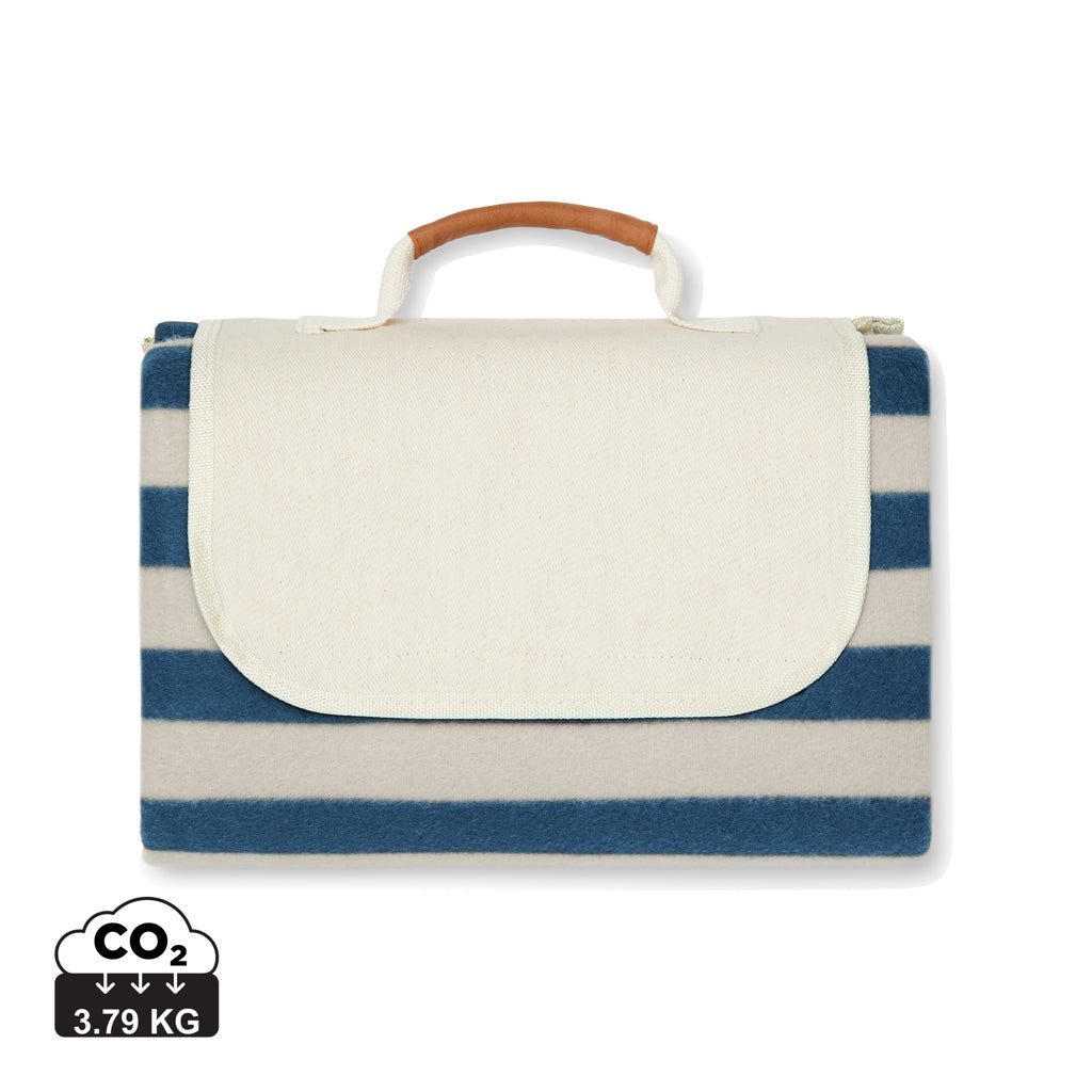 VINGA Alba GRS RPET picnic blanket medium - Navy