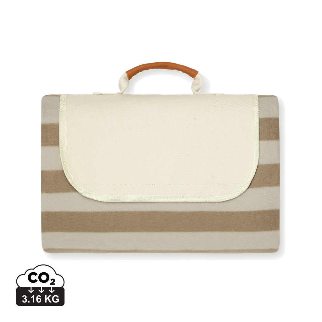VINGA Alba GRS RPET picnic blanket small - Brown