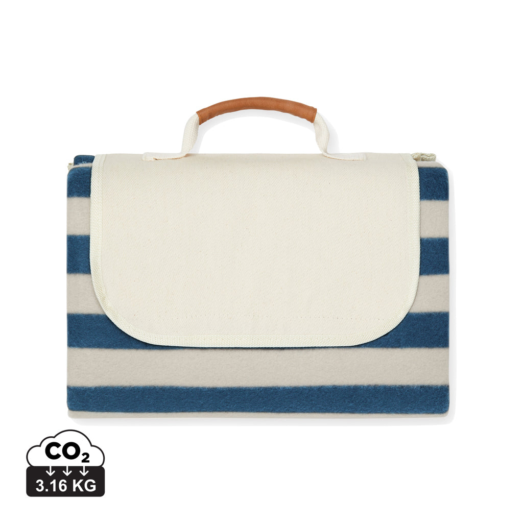 VINGA Alba GRS RPET picnic blanket small - Navy