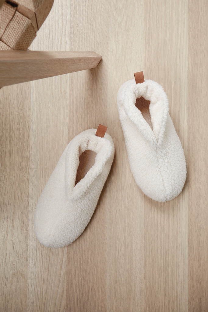 VINGA Santos RCS recycled pet cosy slippers - Off White