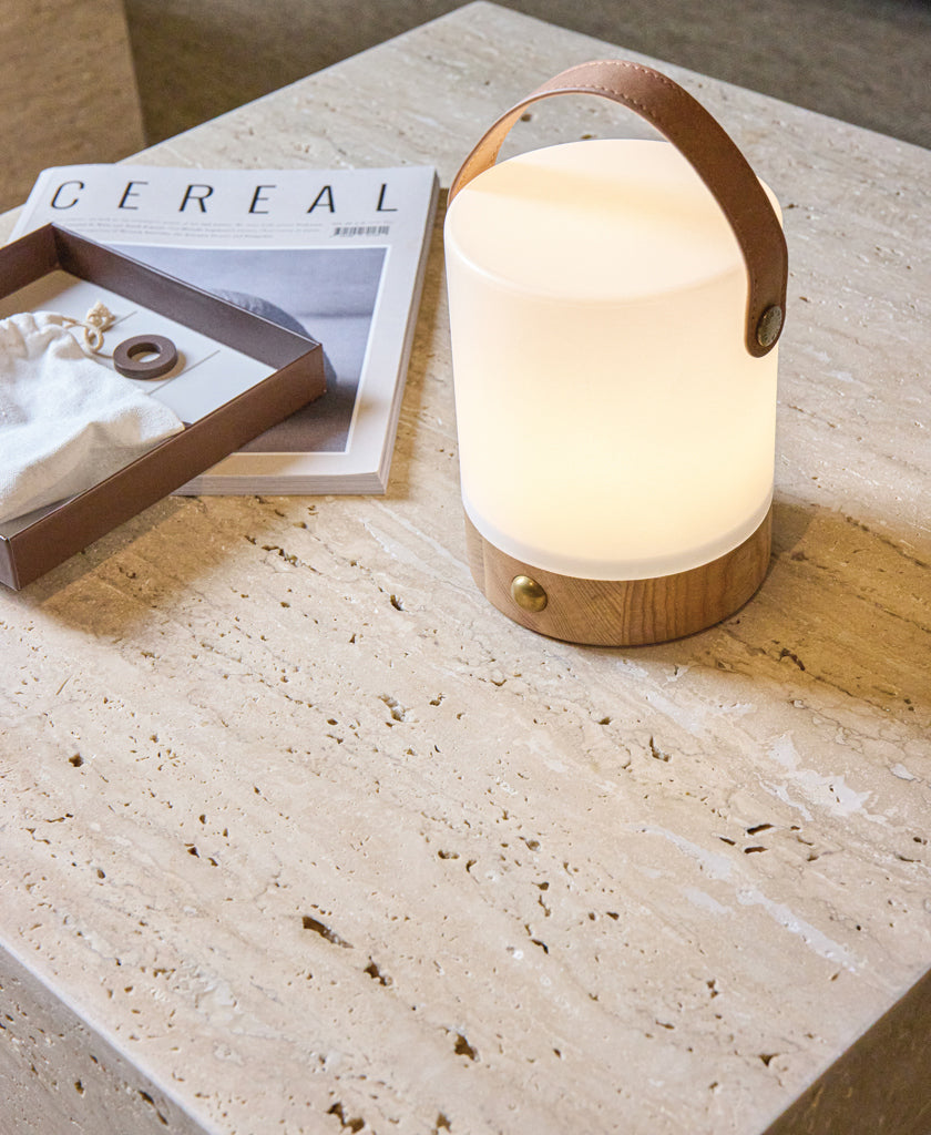VINGA Narni RCS recycled ABS lantern - Brown