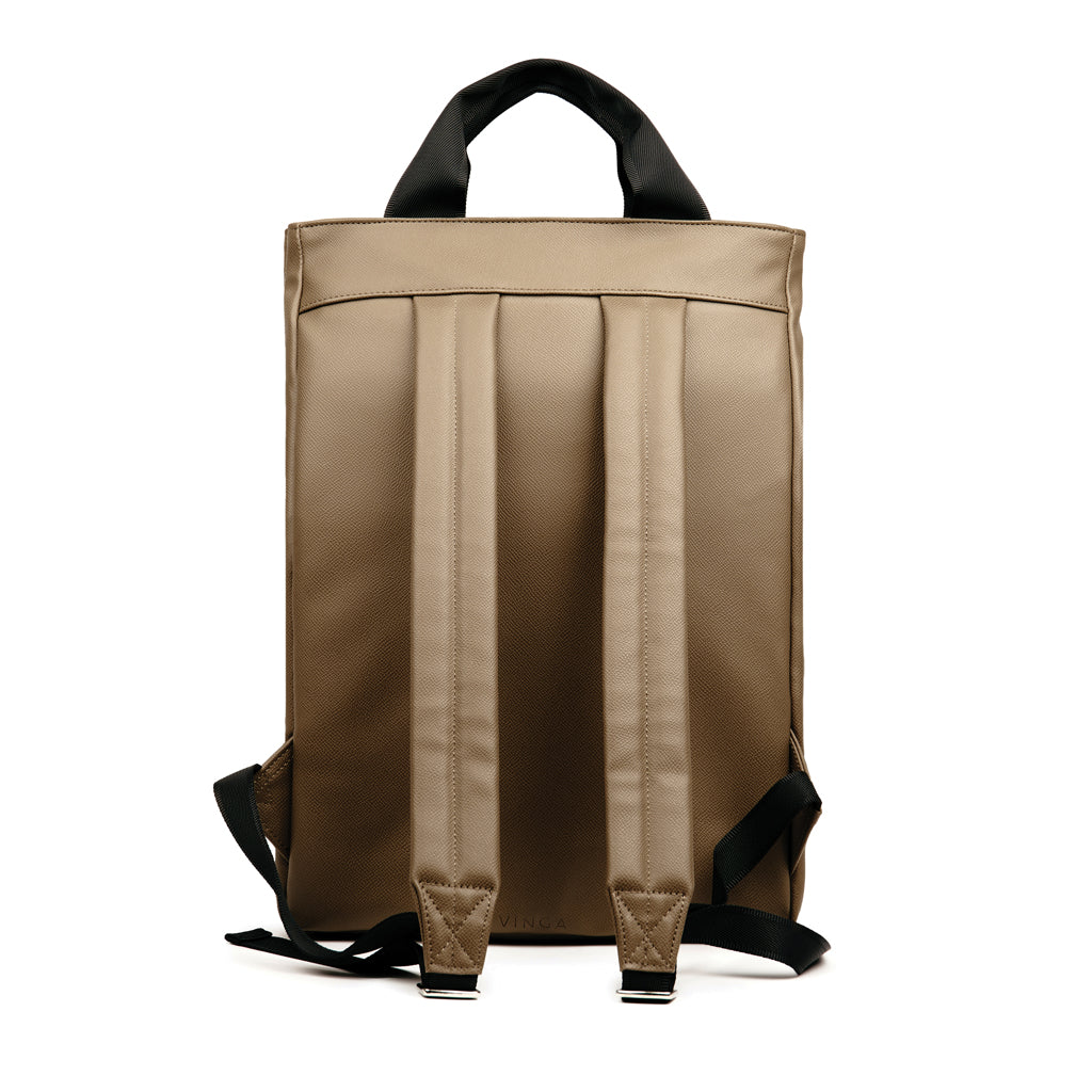 VINGA Bermond RCS recycled PU backpack - Brown