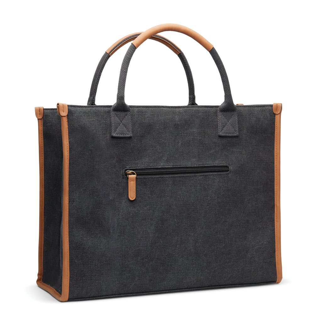 VINGA Bosler RCS recycled canvas office tote - Black