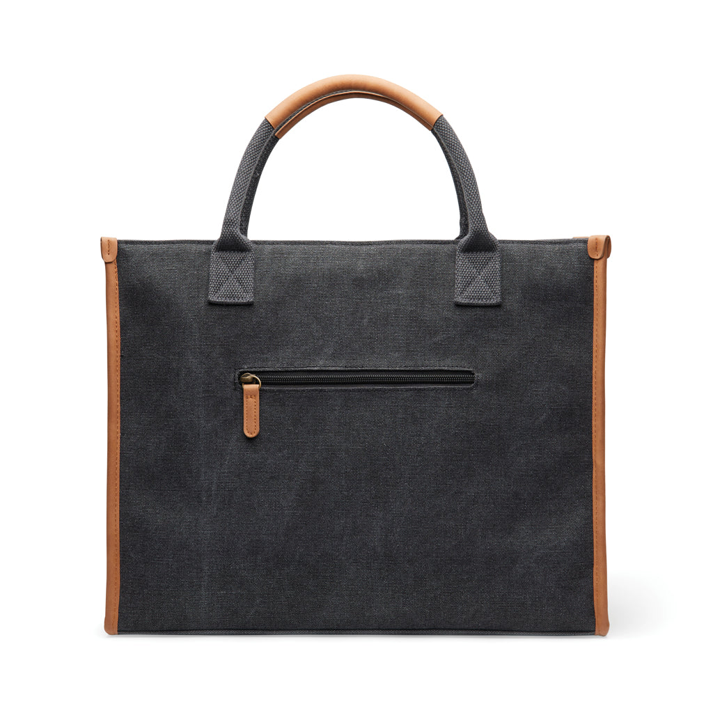 VINGA Bosler RCS recycled canvas office tote - Black