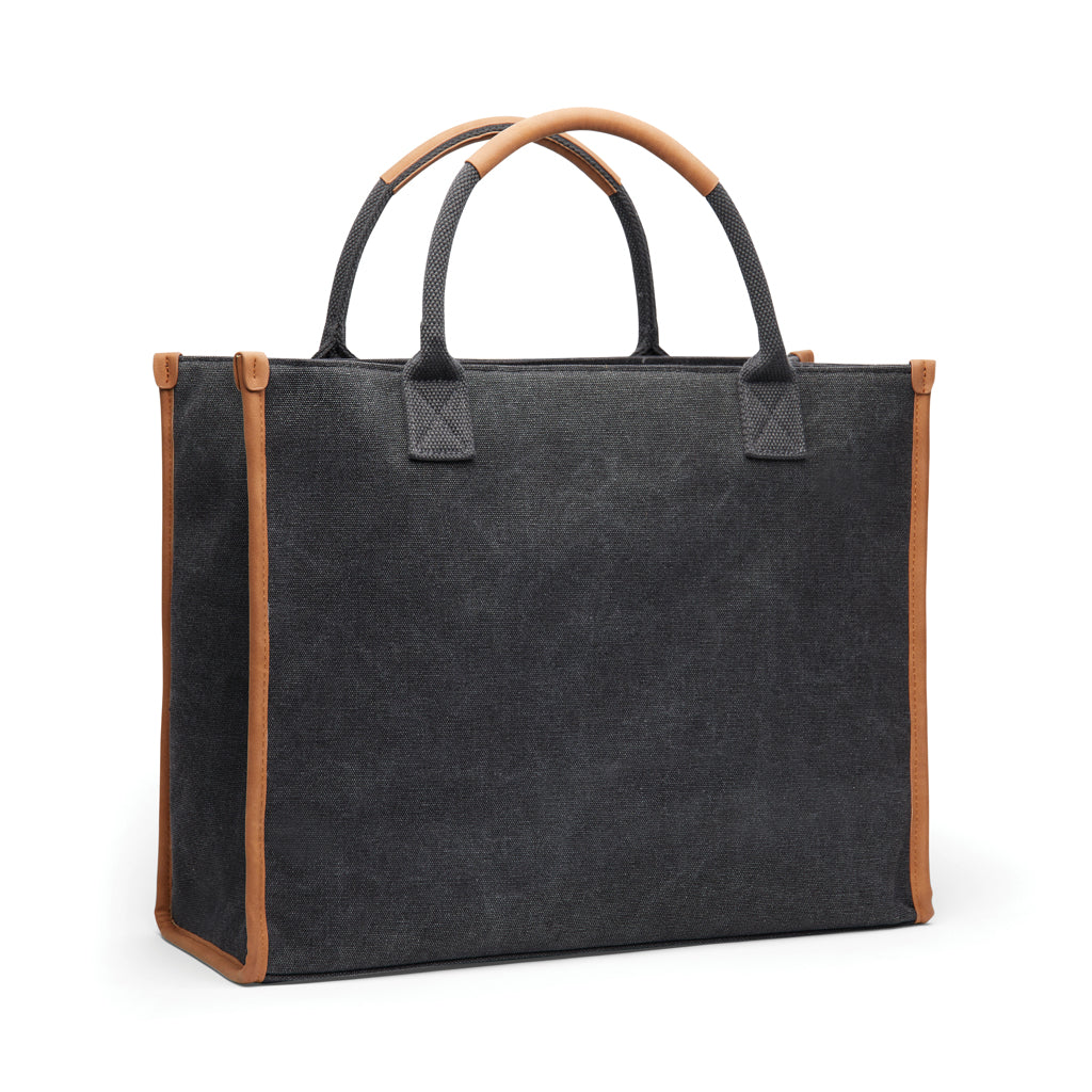 VINGA Bosler RCS recycled canvas office tote - Black