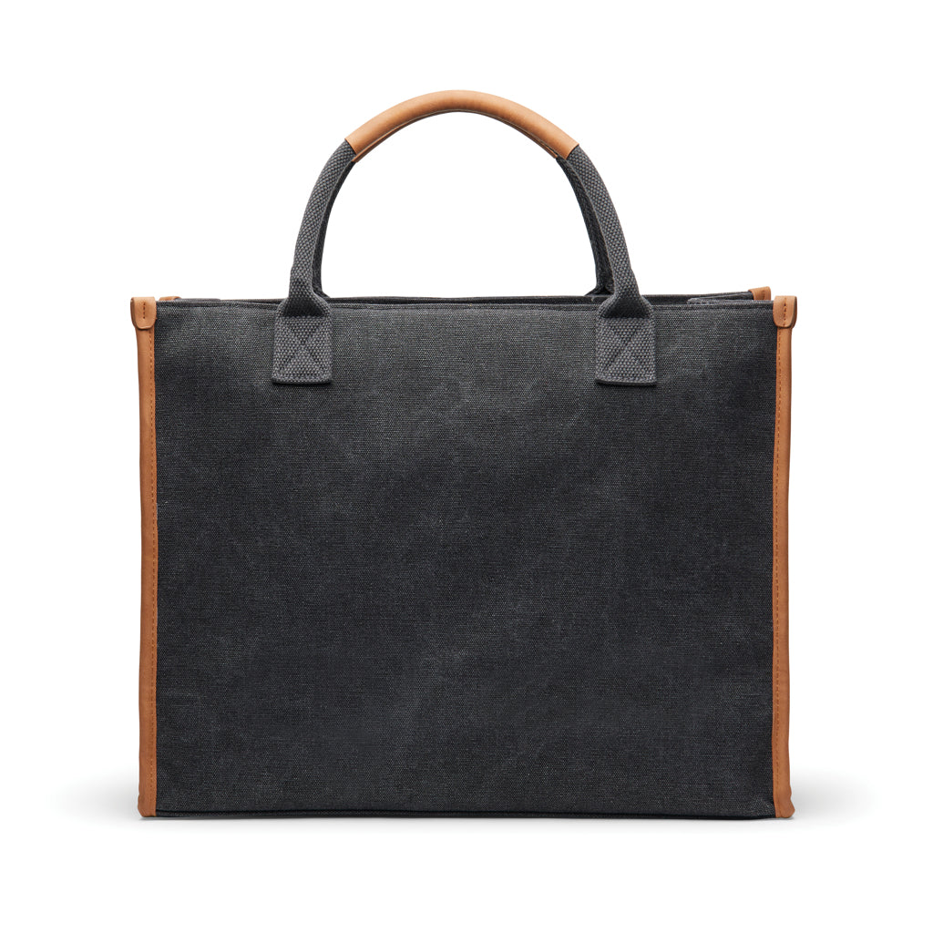 VINGA Bosler RCS recycled canvas office tote - Black