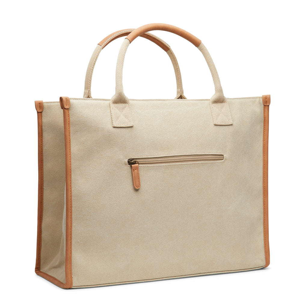 VINGA Bosler RCS recycled canvas office tote - Beige