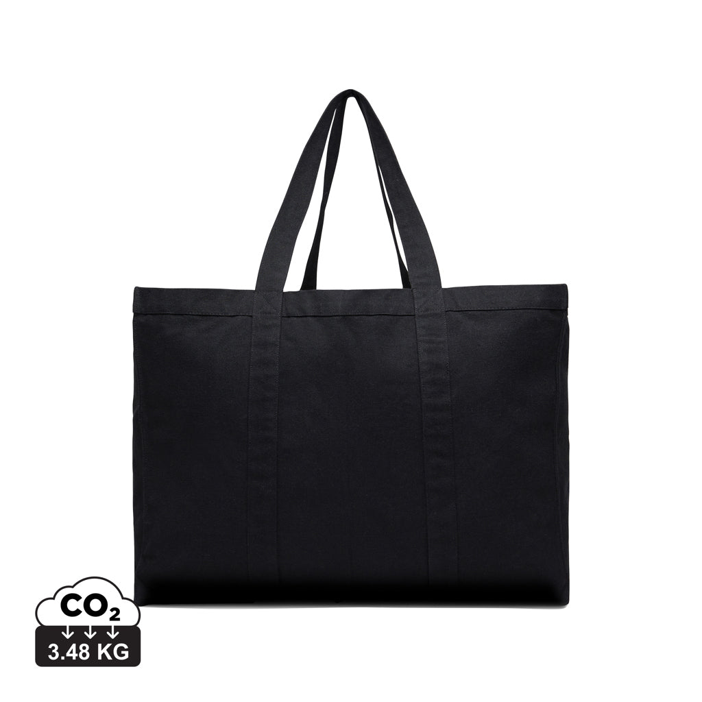 VINGA Hilo AWARE™ recycled canvas maxi tote bag - Black
