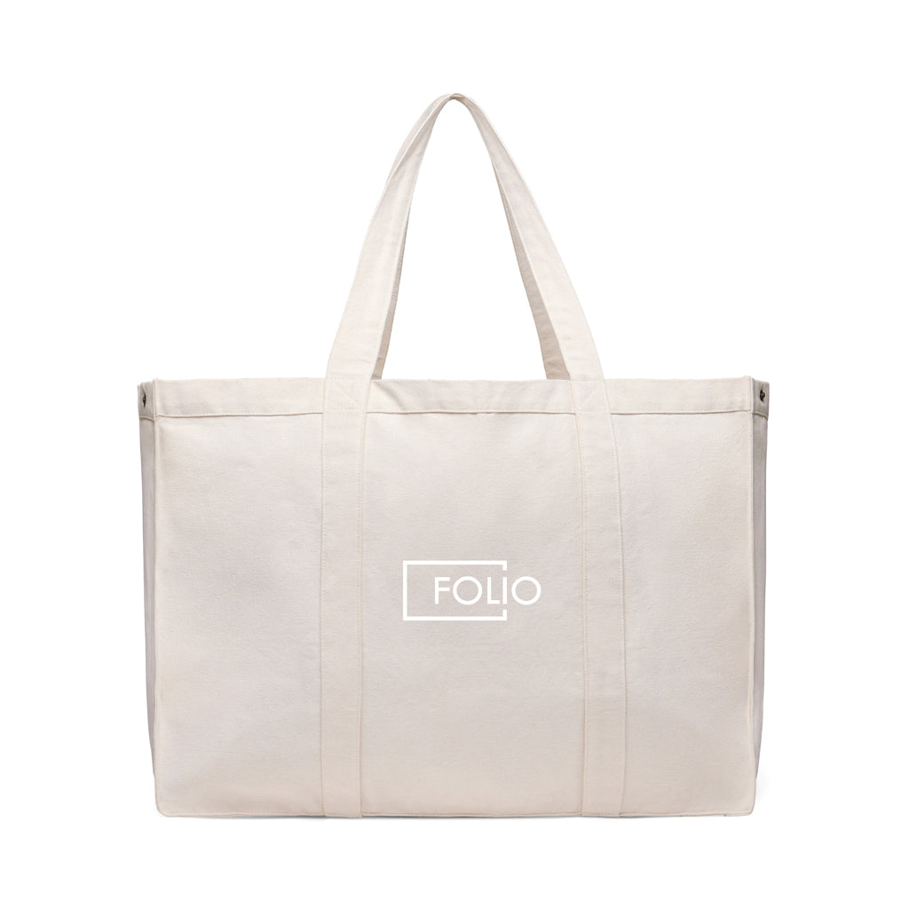 VINGA Hilo AWARE™ recycled canvas maxi tote bag - Off White