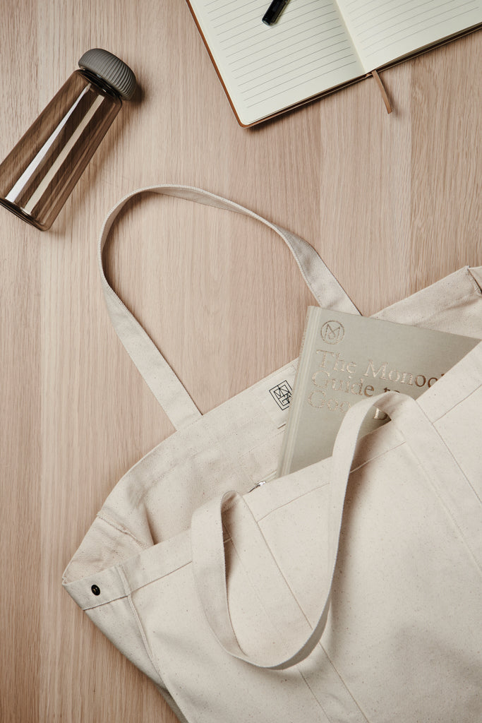 VINGA Hilo AWARE™ recycled canvas maxi tote bag - Off White