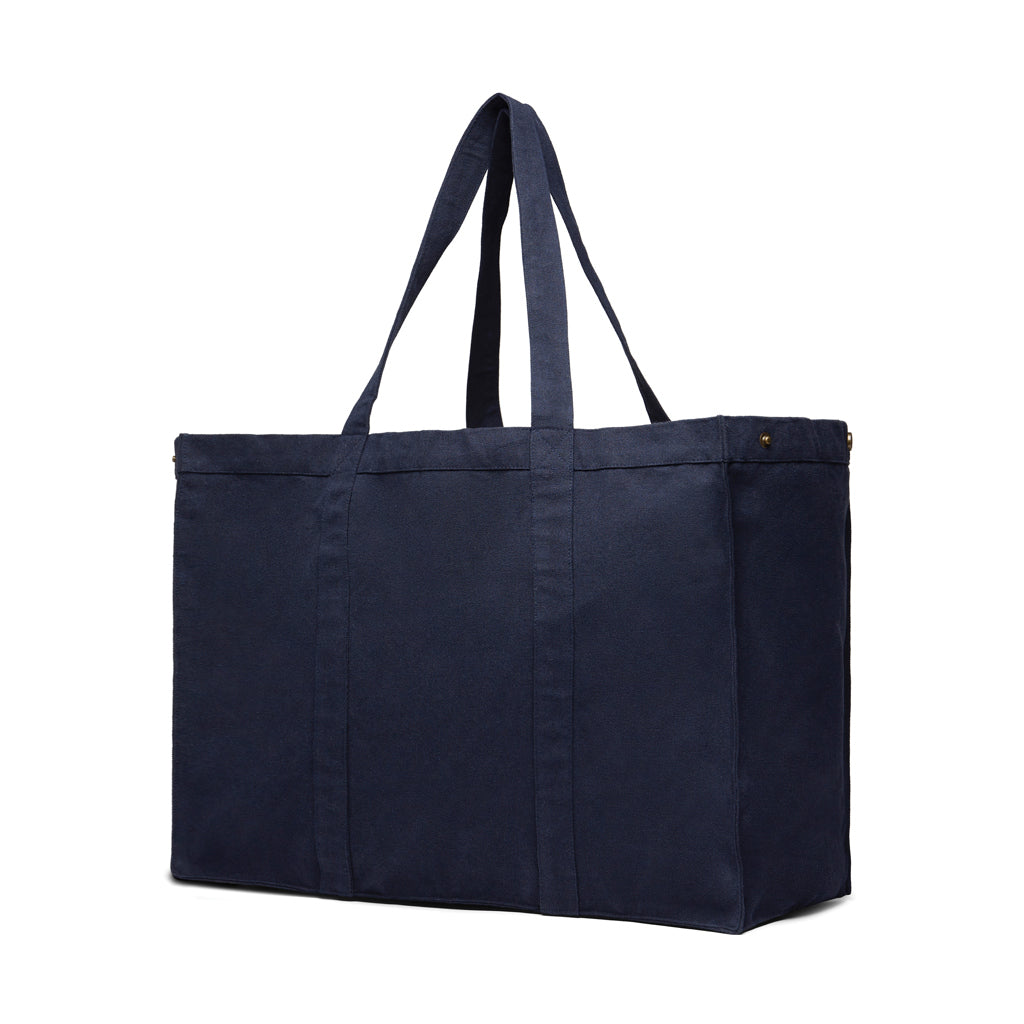 VINGA Hilo AWARE™ recycled canvas maxi tote bag - Navy