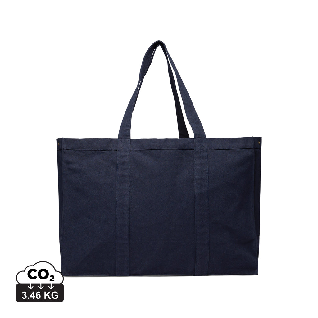 VINGA Hilo AWARE™ recycled canvas maxi tote bag - Navy