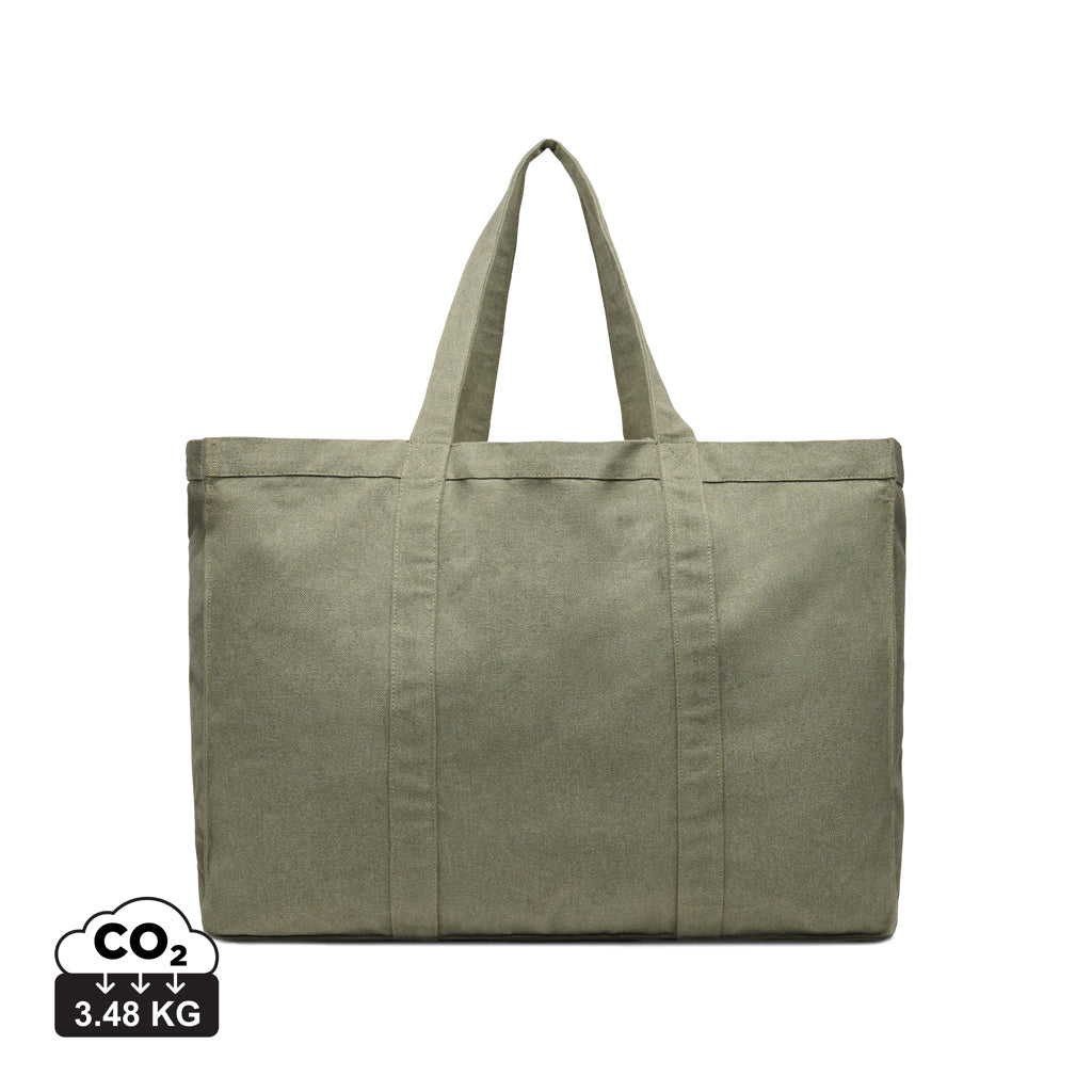 VINGA Hilo AWARE™ recycled canvas maxi tote bag - Green