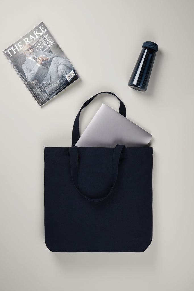 VINGA Hilo AWARE™ recycled canvas tote bag - Navy