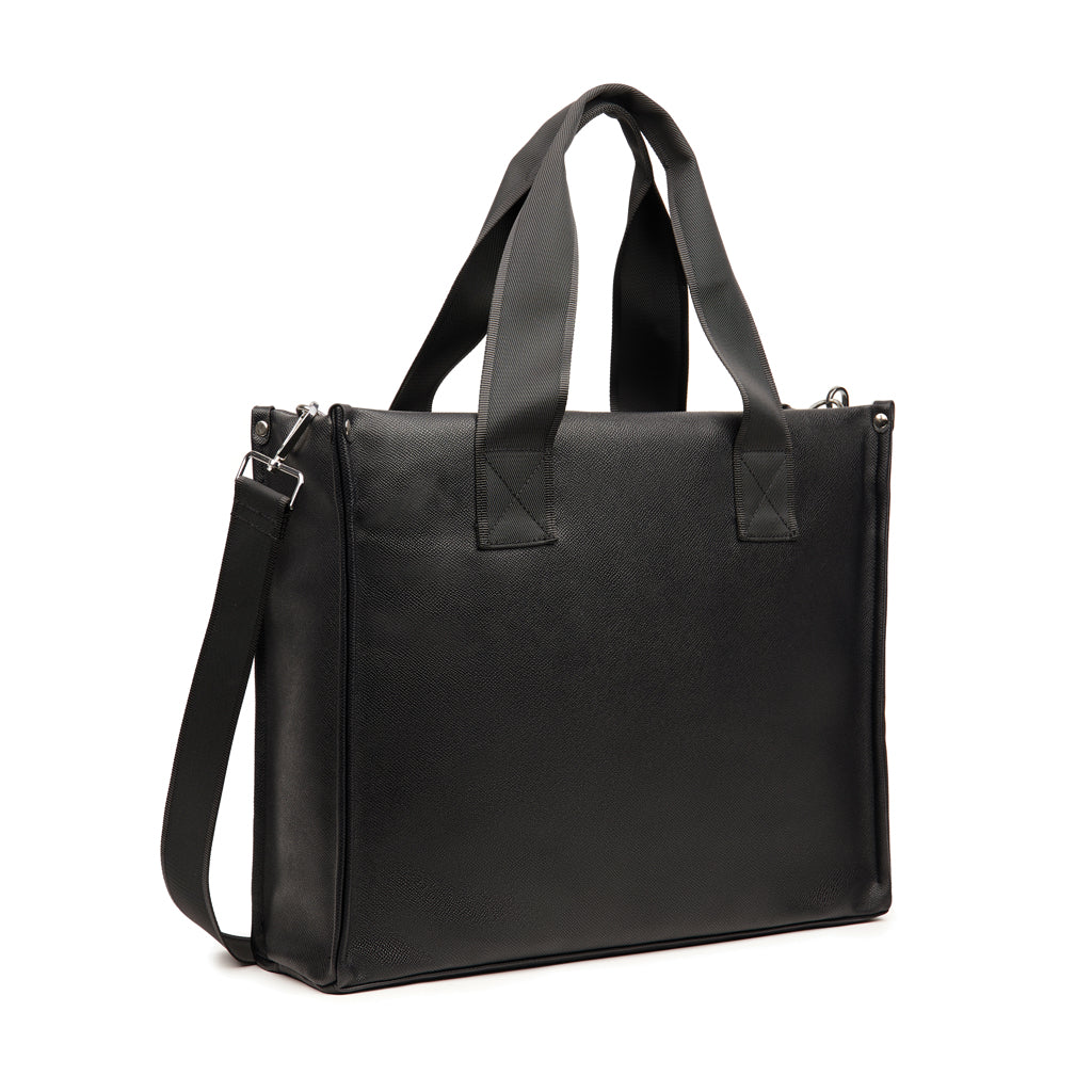 VINGA Bermond RCS recycled PU tote bag - Black