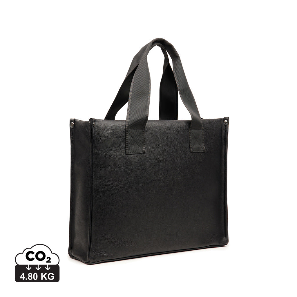 VINGA Bermond RCS recycled PU tote bag - Black