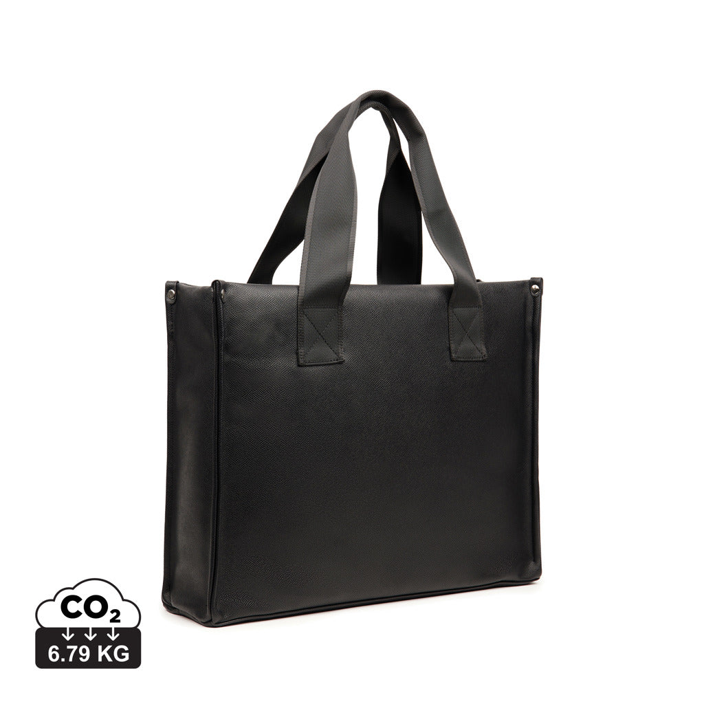 VINGA Bermond RCS recycled PU tote bag - Black
