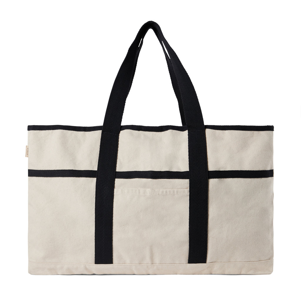 VINGA Volonne AWARE™ recycled canvas beach bag - Off White