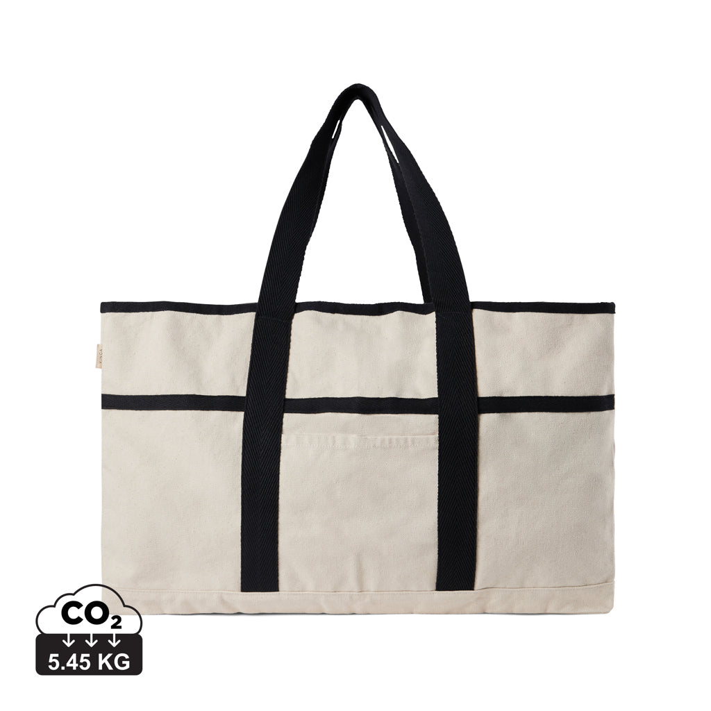 VINGA Volonne AWARE™ recycled canvas beach bag - Off White