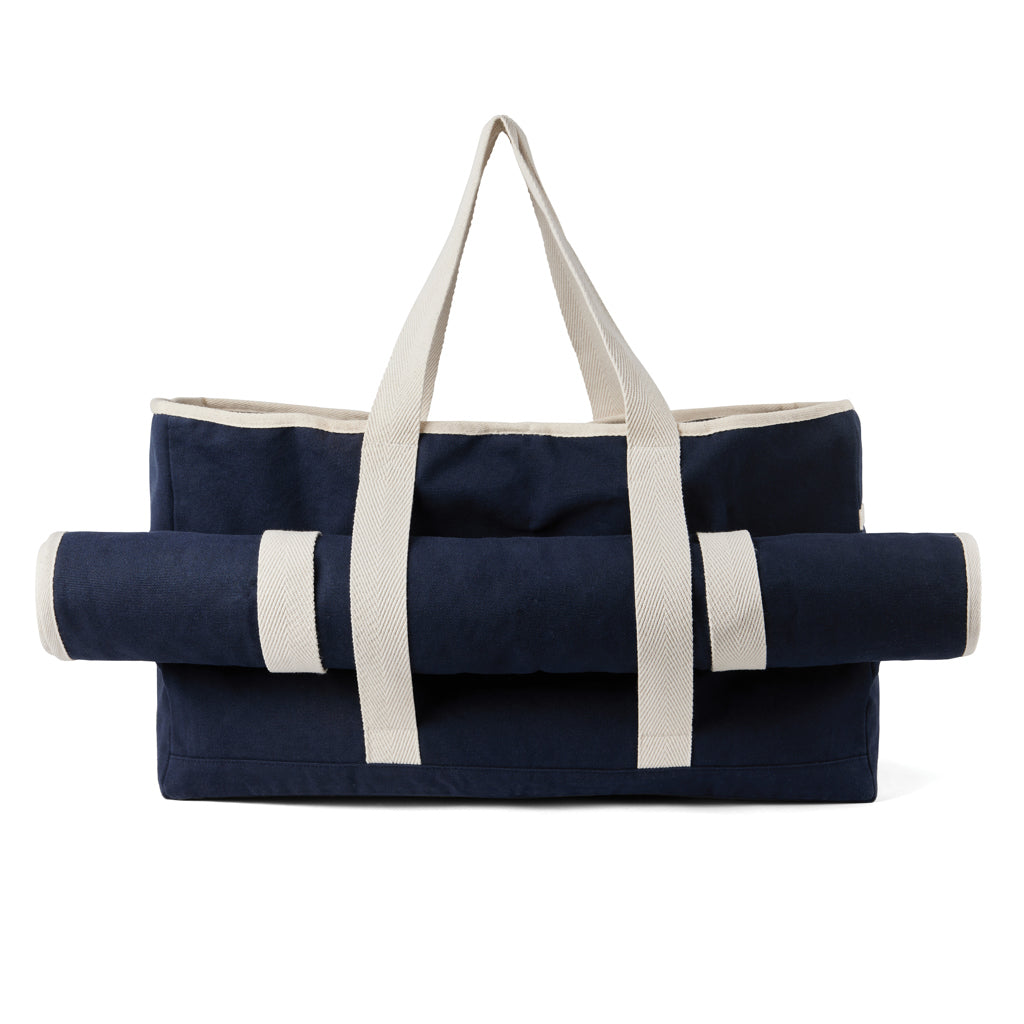 VINGA Volonne AWARE™ recycled canvas beach bag - Blue