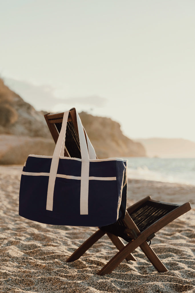 VINGA Volonne AWARE™ recycled canvas beach bag - Blue