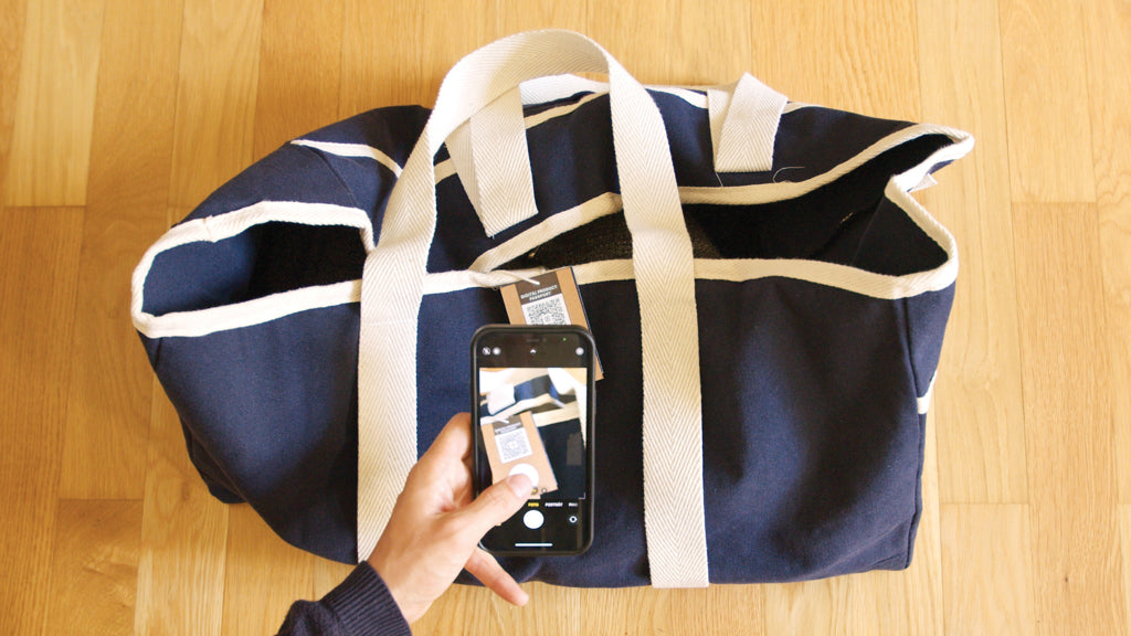 VINGA Volonne AWARE™ recycled canvas beach bag - Blue